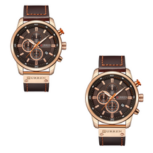 Pague 1 Leve 2 | Relógio Curren Magnatta Masculino de Couro