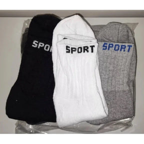 Kit 3 Pares Meia Cano Alto Sport Comfort