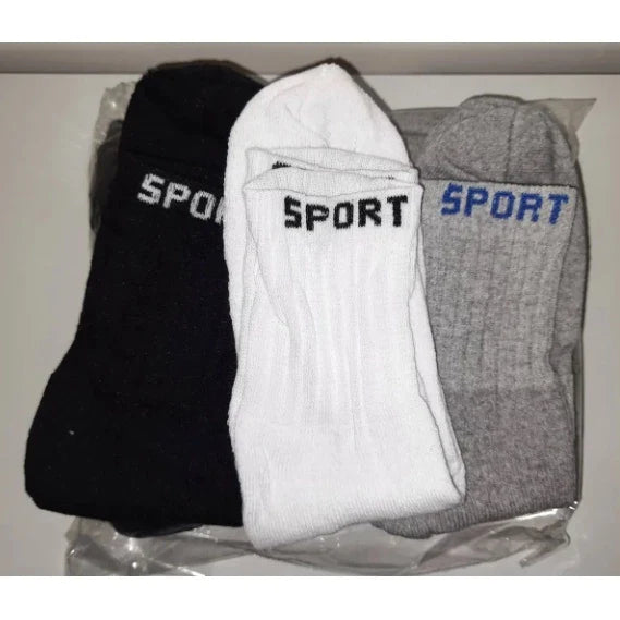 Kit 3 Pares Meia Cano Alto Sport Comfort