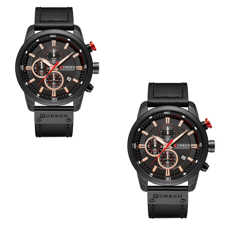 Pague 1 Leve 2 | Relógio Curren Magnatta Masculino de Couro