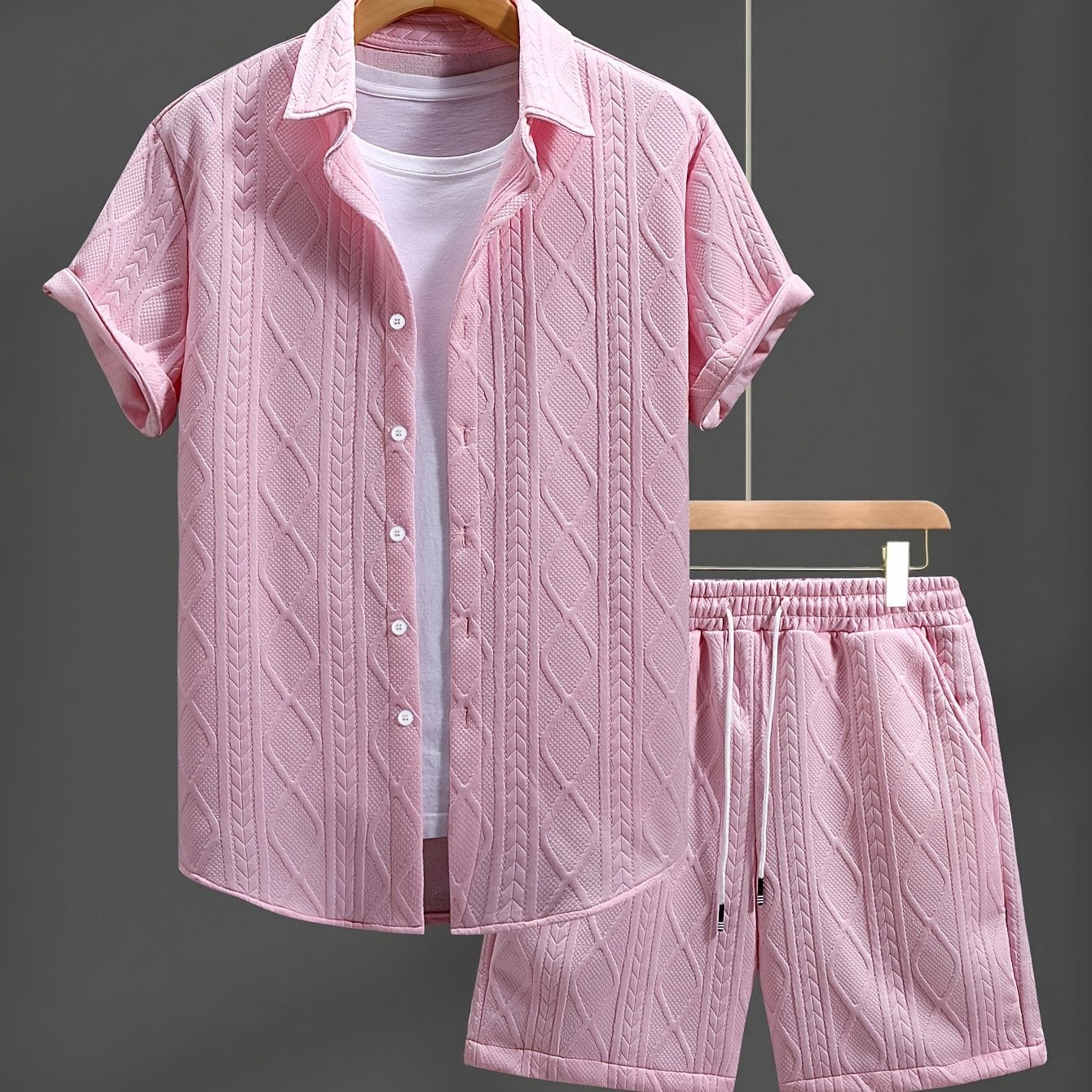 Set Sportivo Casual da Uomo Transfrontaliero con Maglia e Pantaloncini