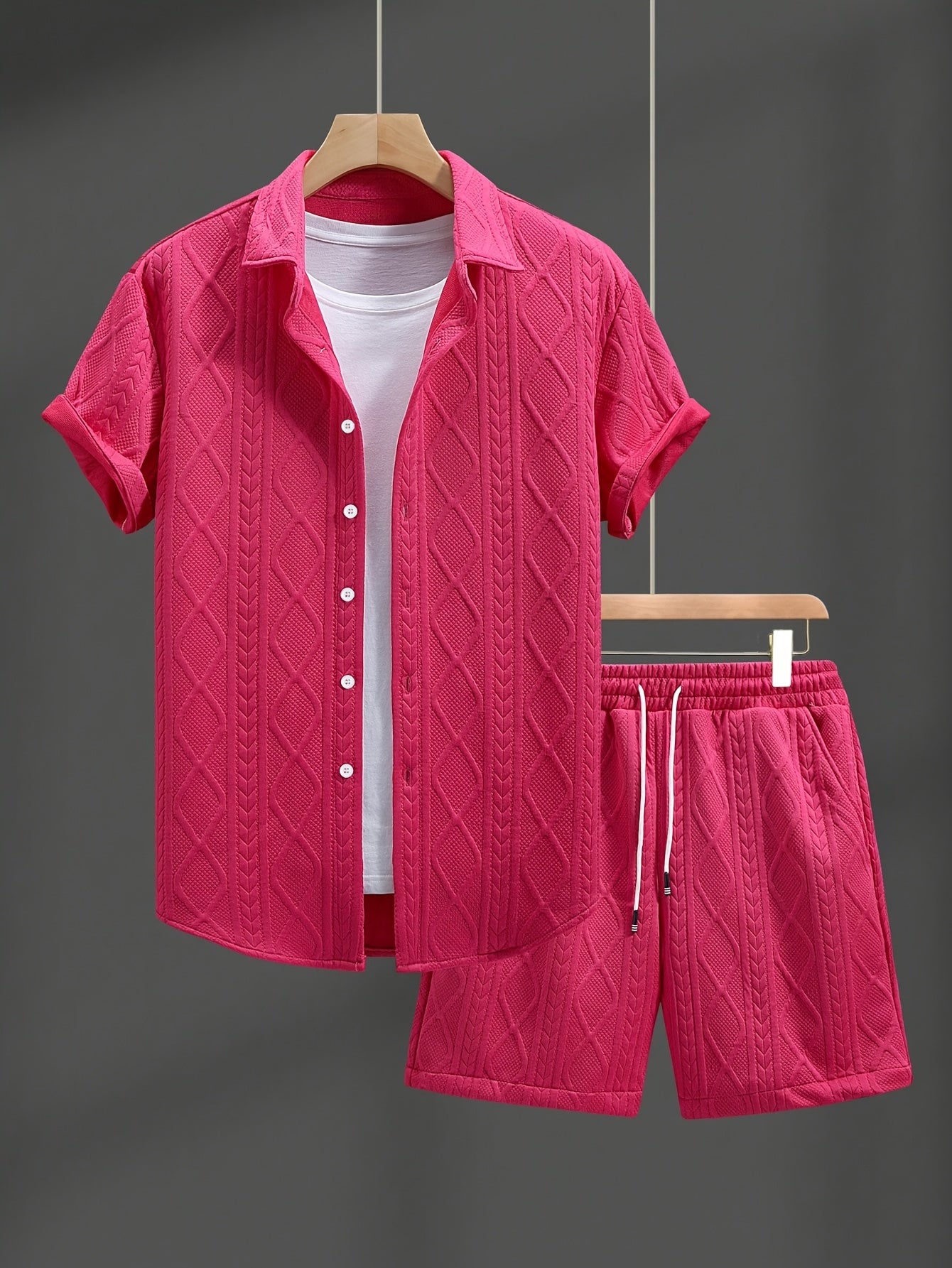 Set Sportivo Casual da Uomo Transfrontaliero con Maglia e Pantaloncini