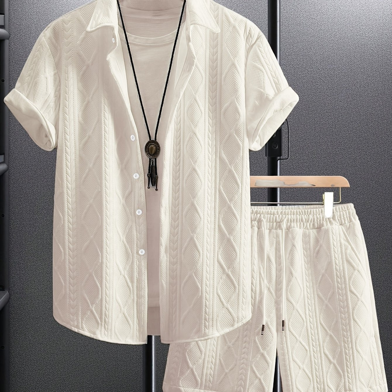 Set Sportivo Casual da Uomo Transfrontaliero con Maglia e Pantaloncini