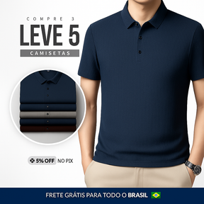 [PAGUE 3 LEVE 5] - Camisa Polo Fresh Seda Gelo + Brinde
