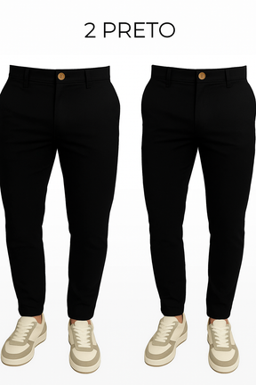 Pague 1 Leve 2 - Calça de Alfaiataria Mônaco com Ajuste