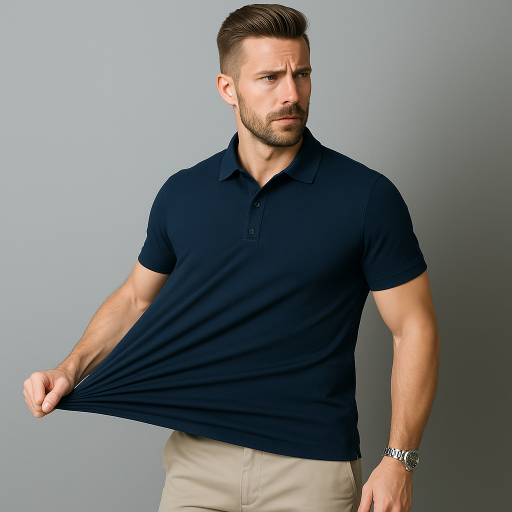 Camisa Polo Tech - Tecido anti suor + Relogio de Brinde