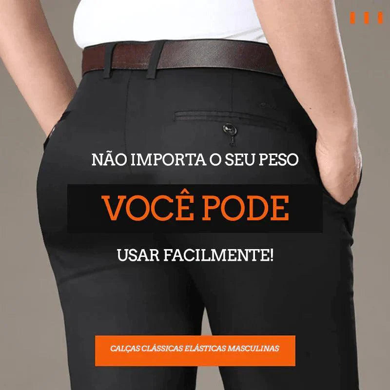 Compre 1 Leve 2 | Calça Social Clássica Alfaiataria + Cinto Social Couro