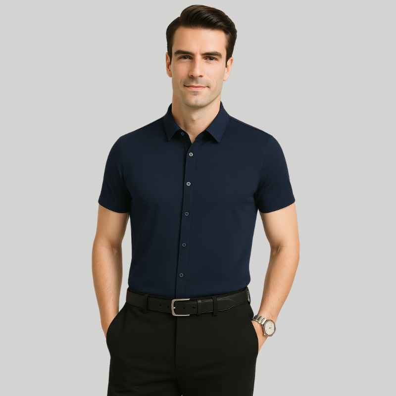 Camisa Social de Manga Curta Ultra Elastic