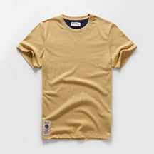 Camiseta masculina de algodão cor sólida t camisa masculina causal o-pescoço