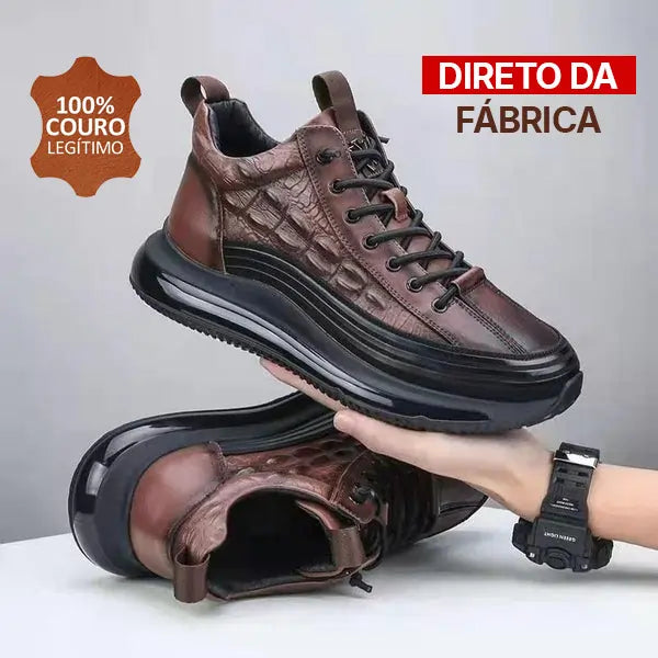 Sapatênis de Couro Domani Edição 2025 Masculino com Brinde Exclusivo - Mannique