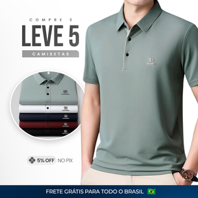 (COMPRE 3 & LEVE 5) Camisa Polo Gênova em Algodão Premium