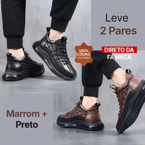 Sapatênis de Couro Domani Edição 2025 Masculino com Brinde Exclusivo - Mannique