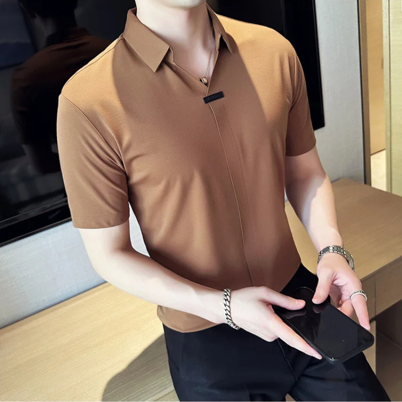 Camisa Estilo Social Masterline Essential + Relógio de Brinde